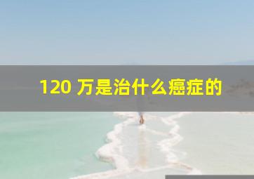 120 万是治什么癌症的